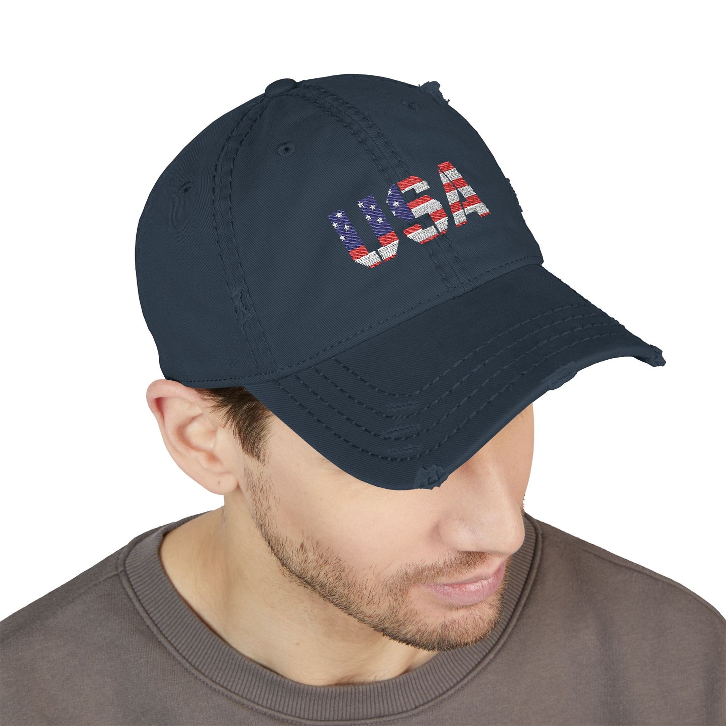 Dad Hat - Distressed USA Patriotic Baseball Cap - TRV