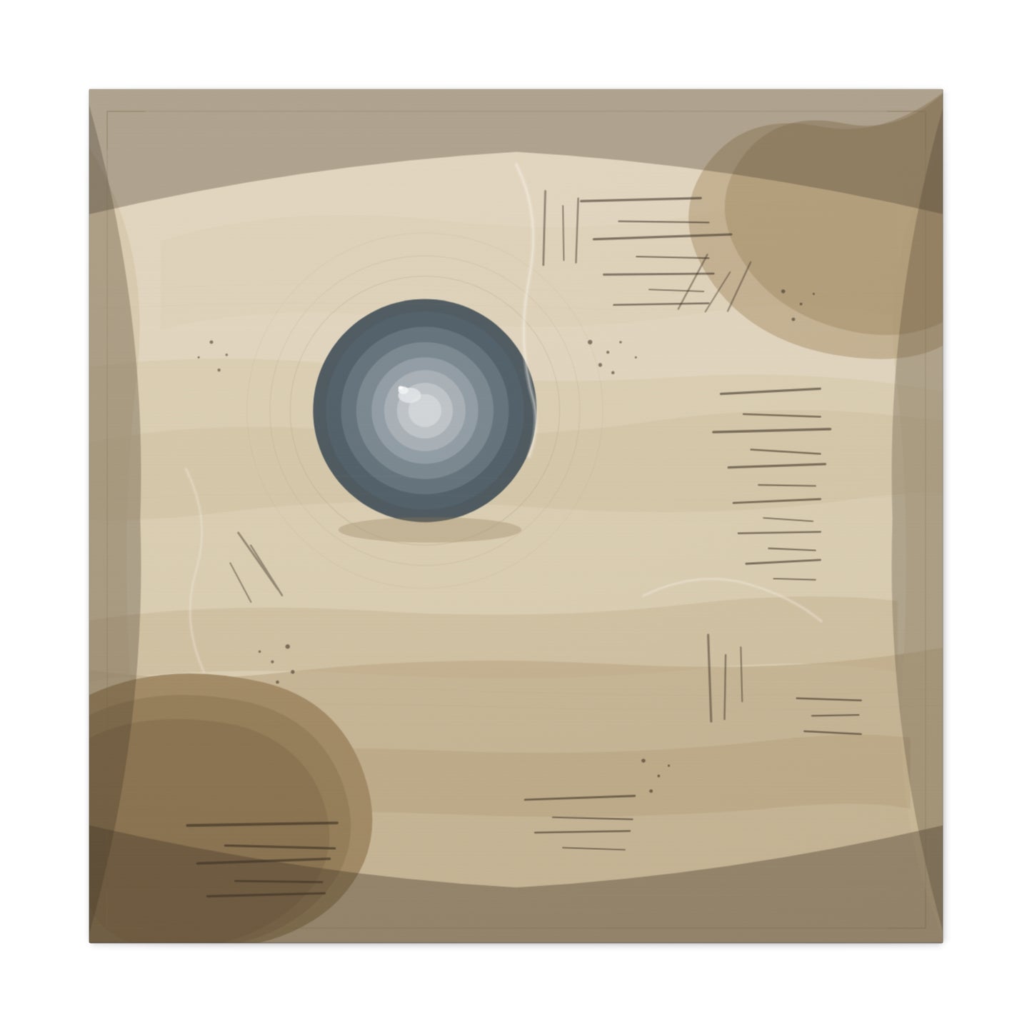 Abstract Warm Desert Field Matte Canvas