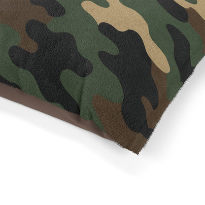 Camouflage Pet Bed — Plush Camo Dog & Cat Cushion