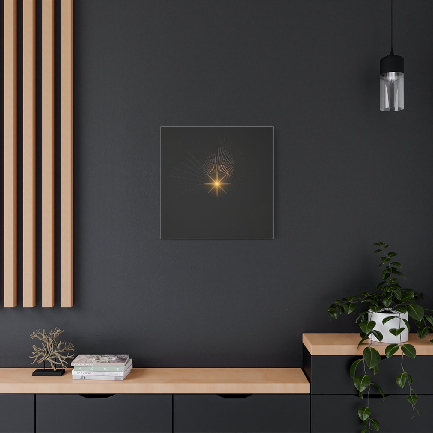 Abstract Golden Starburst Canvas