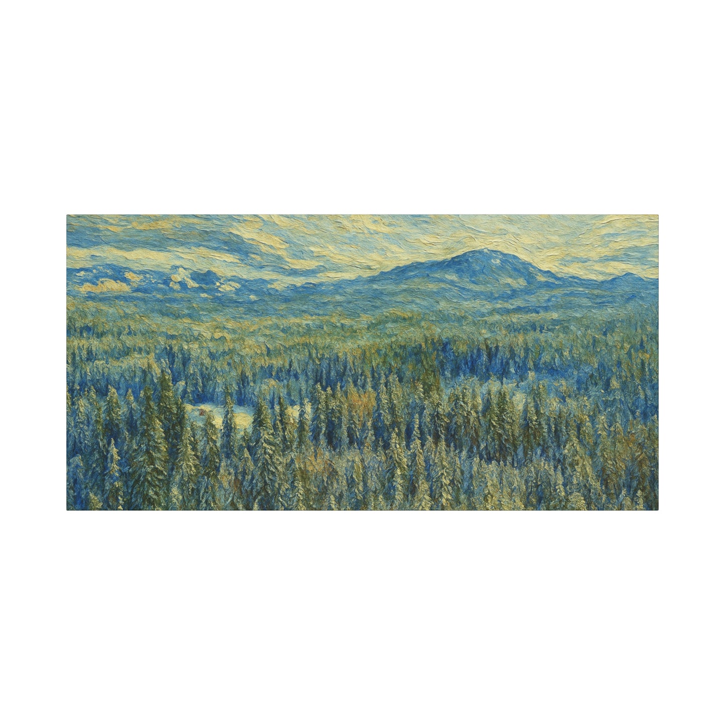 Scenic Landscape Canvas Print, Rustic Home Decor, Wall Art for Nature Lovers, Gift for Art Enthusiasts, Serene Forest Artwork - TRV