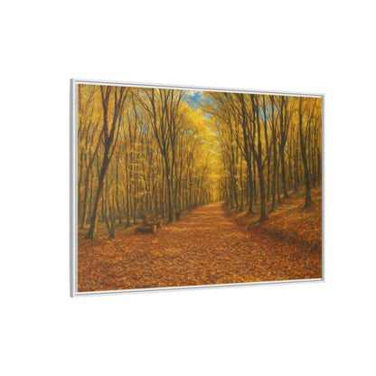 Autumn Forest Framed Canvas Art, Cozy Wall Decor, Nature Inspired Gift, Fall Home Accent, Perfect for Thanksgiving - TRV