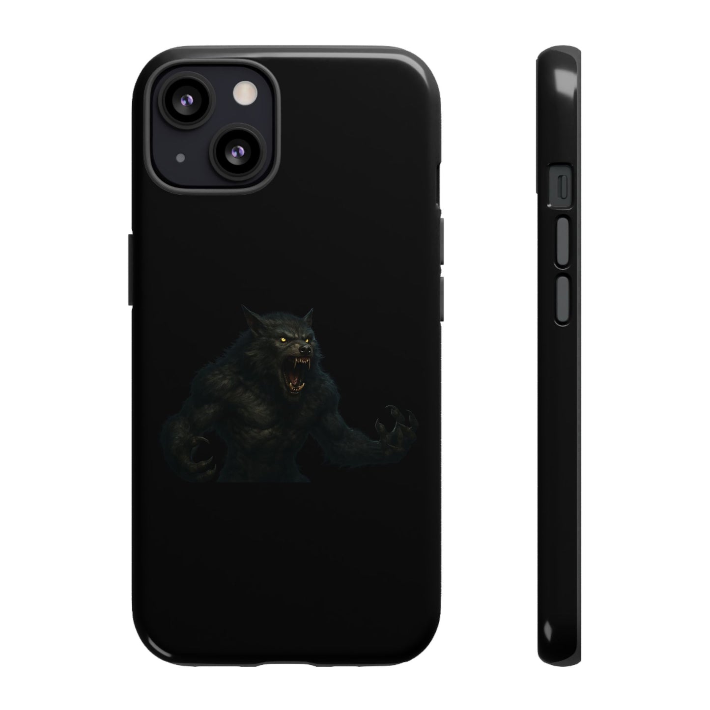 Werewolf Phone Case, Tough Cases, Black Panther Design, Gift for Animal Lovers, Phone Accessories, Fierce Phone Protection - TRV