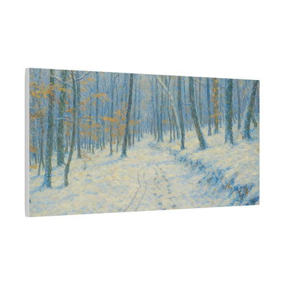 Winter Woodland Canvas Print — Snowy Forest Matte Stretched Wall Art