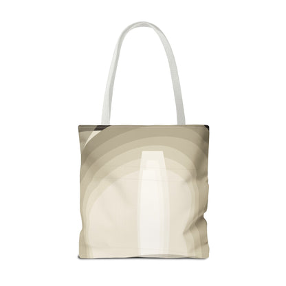 Neutral Abstract Light Beam Tote Bag | Minimalist Geometric Pattern