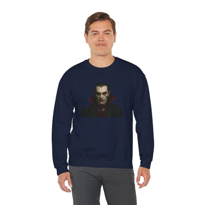 Gothic Horror Sweatshirt, Cozy Vampire Sweatshirt, Spooky Apparel, Halloween Costume Top, Unisex Halloween Sweatshirt