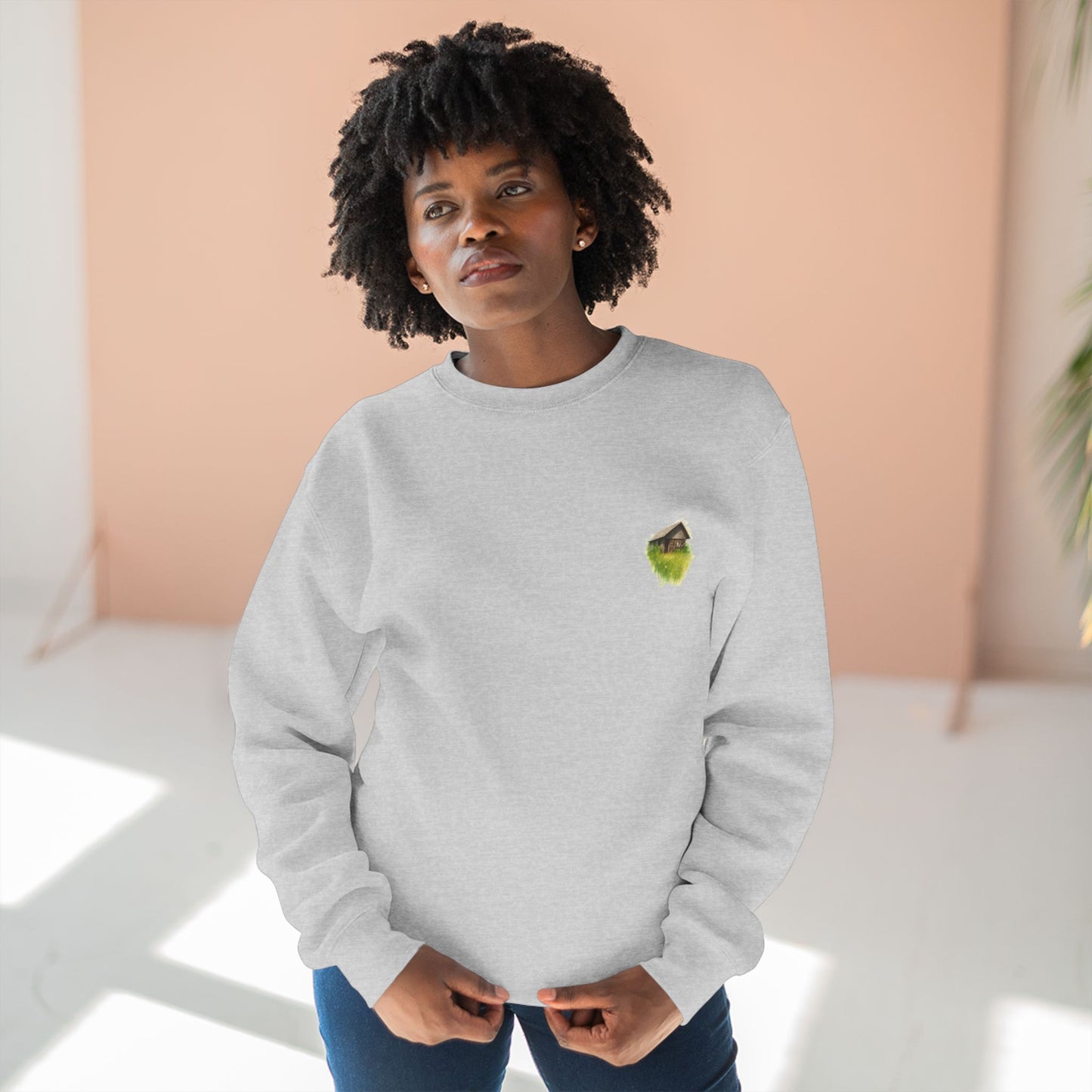 Cozy Art Print Crewneck Sweatshirt: Nature Lover, Graphic Sweater, Unique Gift, Home Decor Apparel, Casual Style - TRV