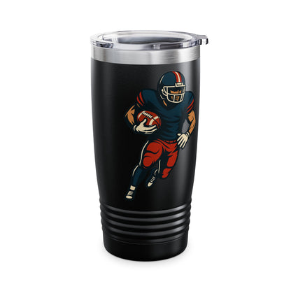 American Football Player Tumbler 20oz | Football Gift for Men | Sports Fan Travel Mug | Personalized Football Tumbler | NFL Fan Cup