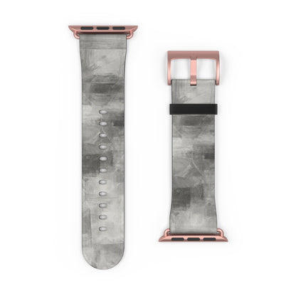 Gray Watercolor Camouflage Watch Band | Neutral Abstract Apple Watch Strap - TRV