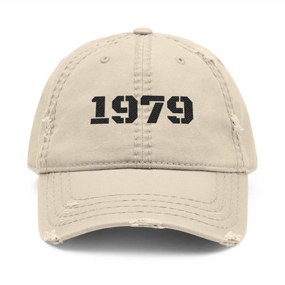 Vintage Distressed Dad Hat, 1979 Cap, Embroidered Baseball Cap, Gift for Dad, Casual Outfit Accessory, Summer Hat - TRV