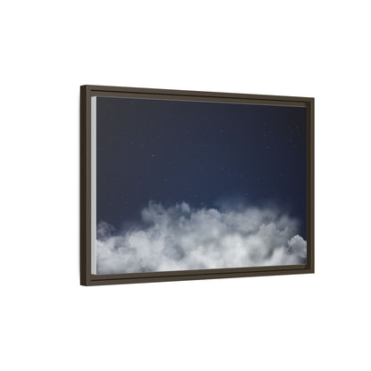 Night Sky Clouds Matte Canvas Framed | Starry Wall Art - TRV