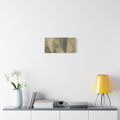 Abstract Neutral Geometric Shapes Matte Canvas - TRV