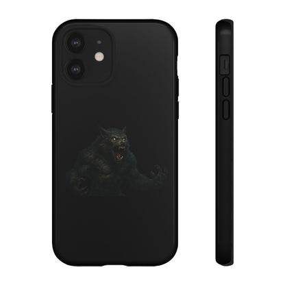 Werewolf Phone Case, Tough Cases, Black Panther Design, Gift for Animal Lovers, Phone Accessories, Fierce Phone Protection - TRV