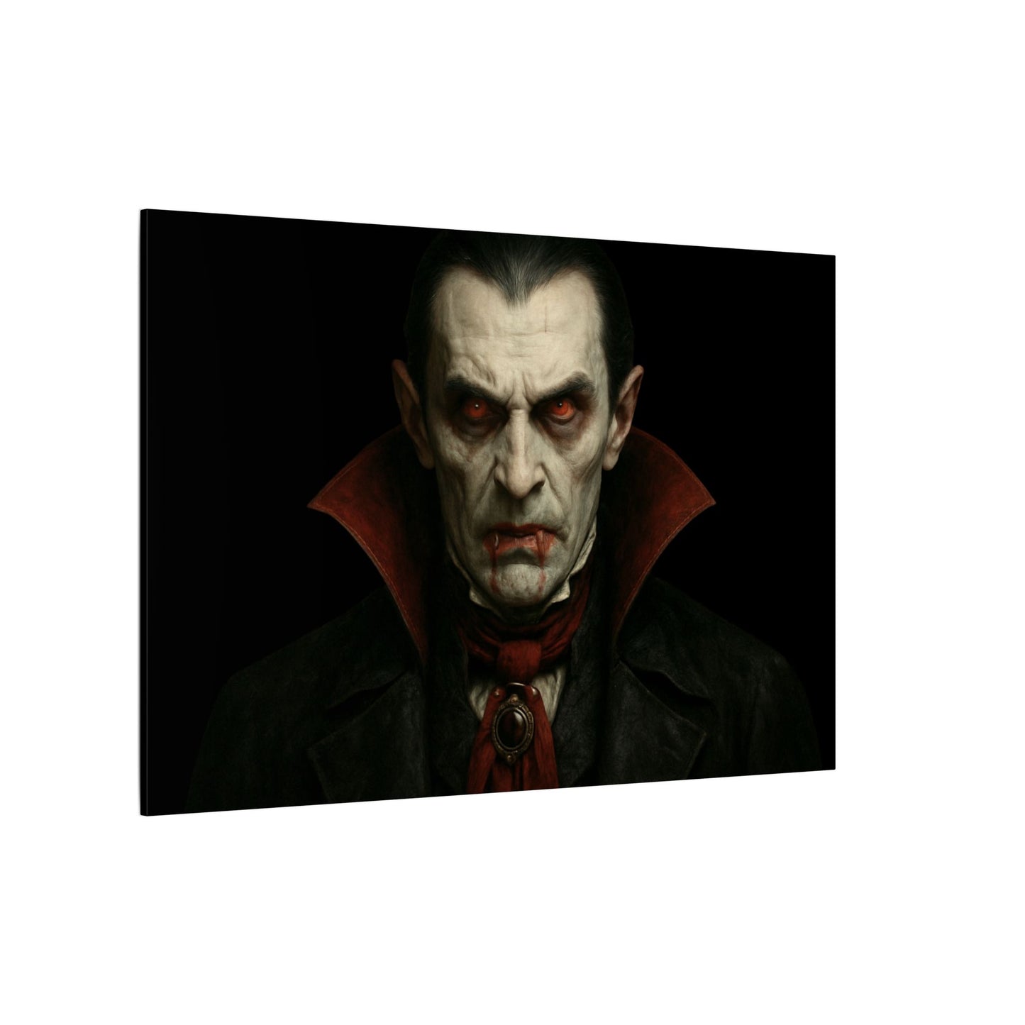 Vampire Portrait Canvas Wall Art – Gothic Dracula Print on Canvas