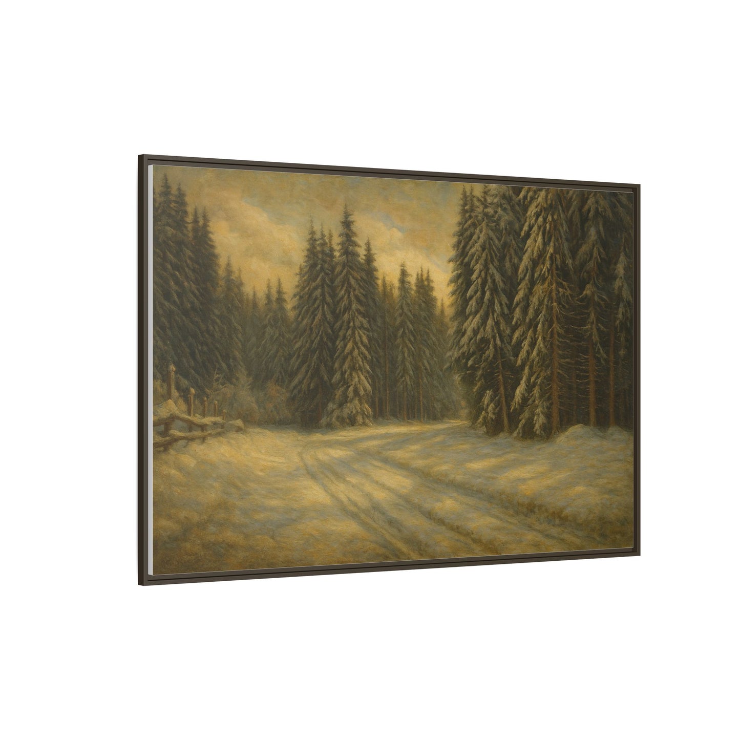 Framed Matte Canvas Wall Art - Serene Forest Landscape, Living Room Decor, Nature Print, Home Aesthetic, Gift for Nature Lovers, Wall [...] - TRV
