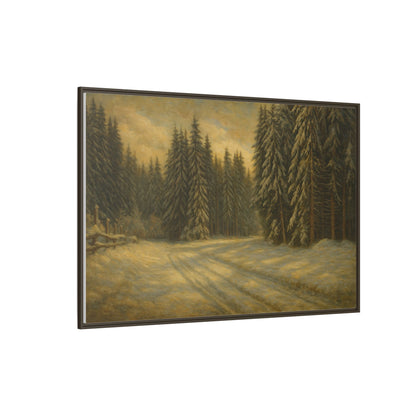 Framed Matte Canvas Wall Art - Serene Forest Landscape, Living Room Decor, Nature Print, Home Aesthetic, Gift for Nature Lovers, Wall [...] - TRV