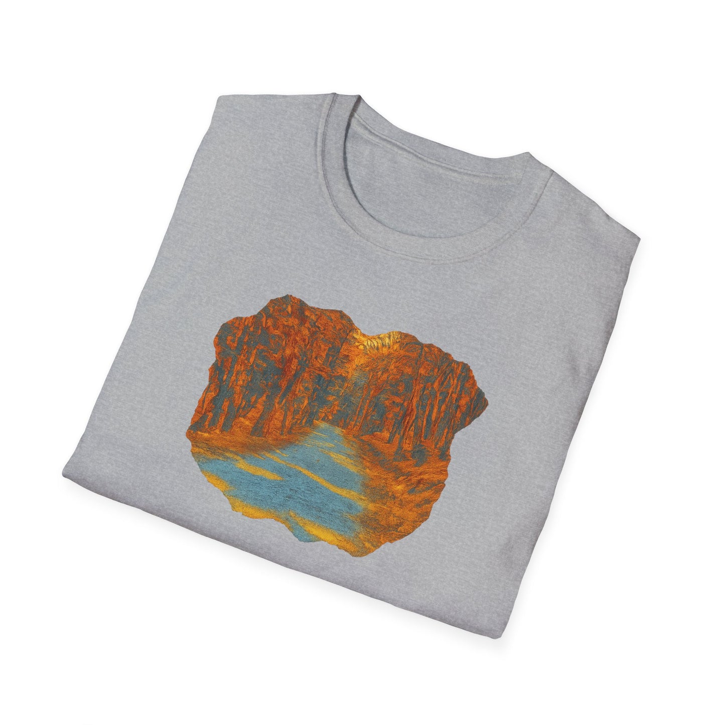 Nature-Inspired Unisex Softstyle T-Shirt, Outdoor Lover Gift, Casual Wear, Ideal for Hiking, Nature Trips, Unique Graphic Tee - TRV