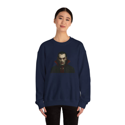 Gothic Horror Sweatshirt, Cozy Vampire Sweatshirt, Spooky Apparel, Halloween Costume Top, Unisex Halloween Sweatshirt