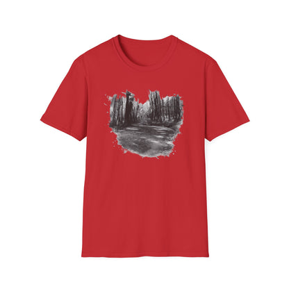 Minimalist Nature-Inspired Unisex Softstyle T-Shirt, Casual Wear, Everyday Style, Gift for Nature Lovers, Eco-Friendly Fashion