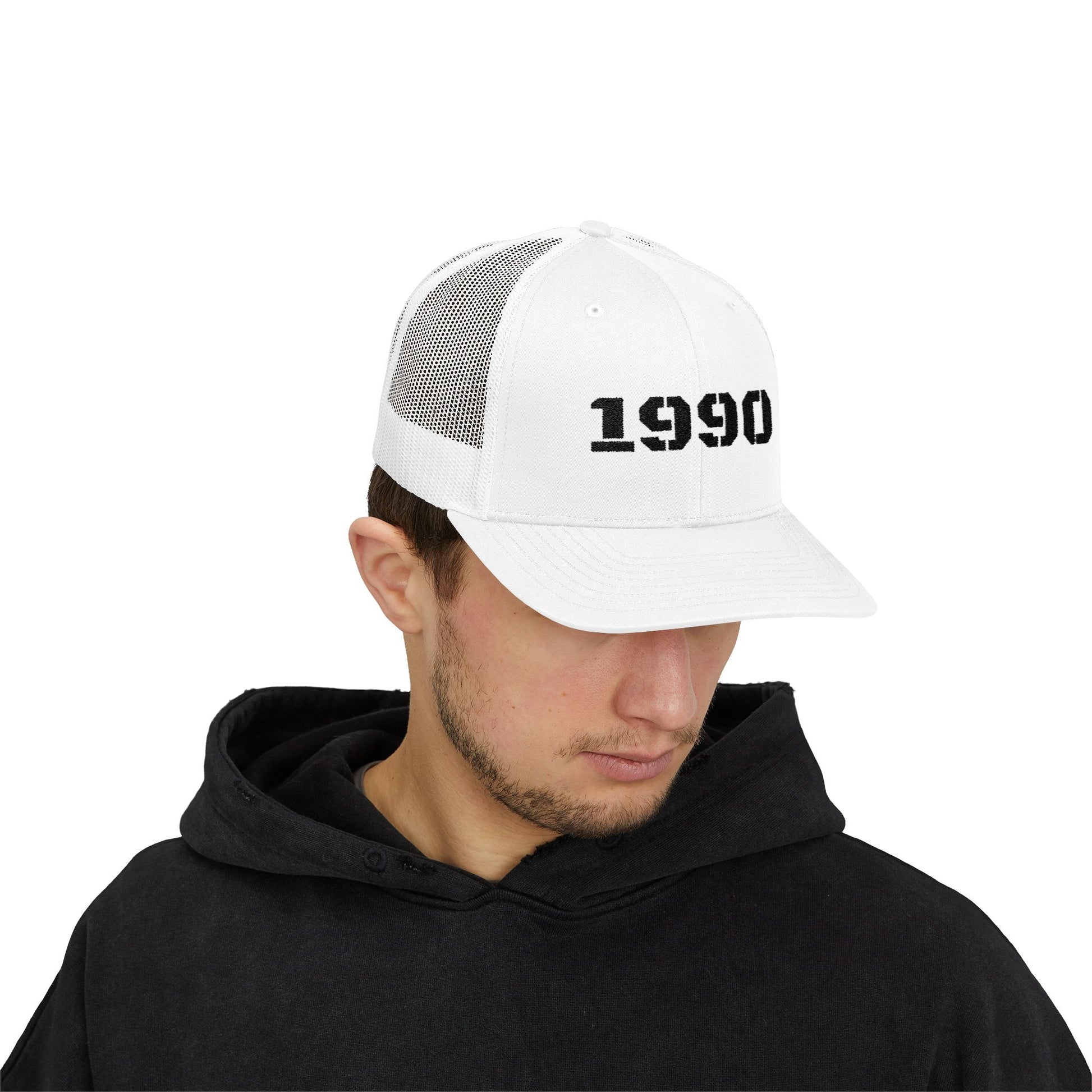 Retro 1990 Snapback Trucker Cap | Vintage Hat for 90s Nostalgia, Perfect Gift for Birthdays, Casual Wear, Summer Fun - TRV