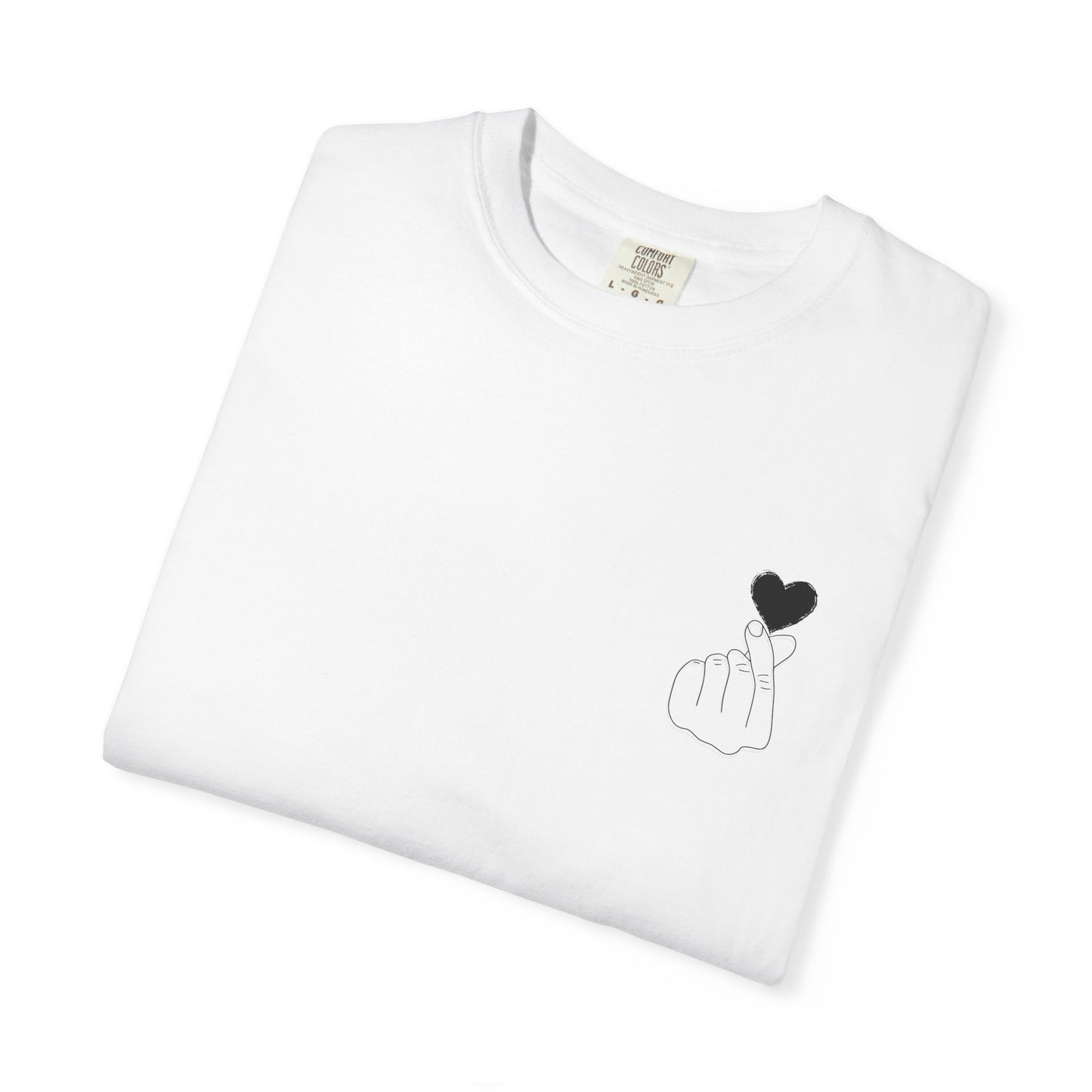 Unisex Garment-Dyed T-Shirt with Heart Design | Casual Trendy Wear for All Occasions