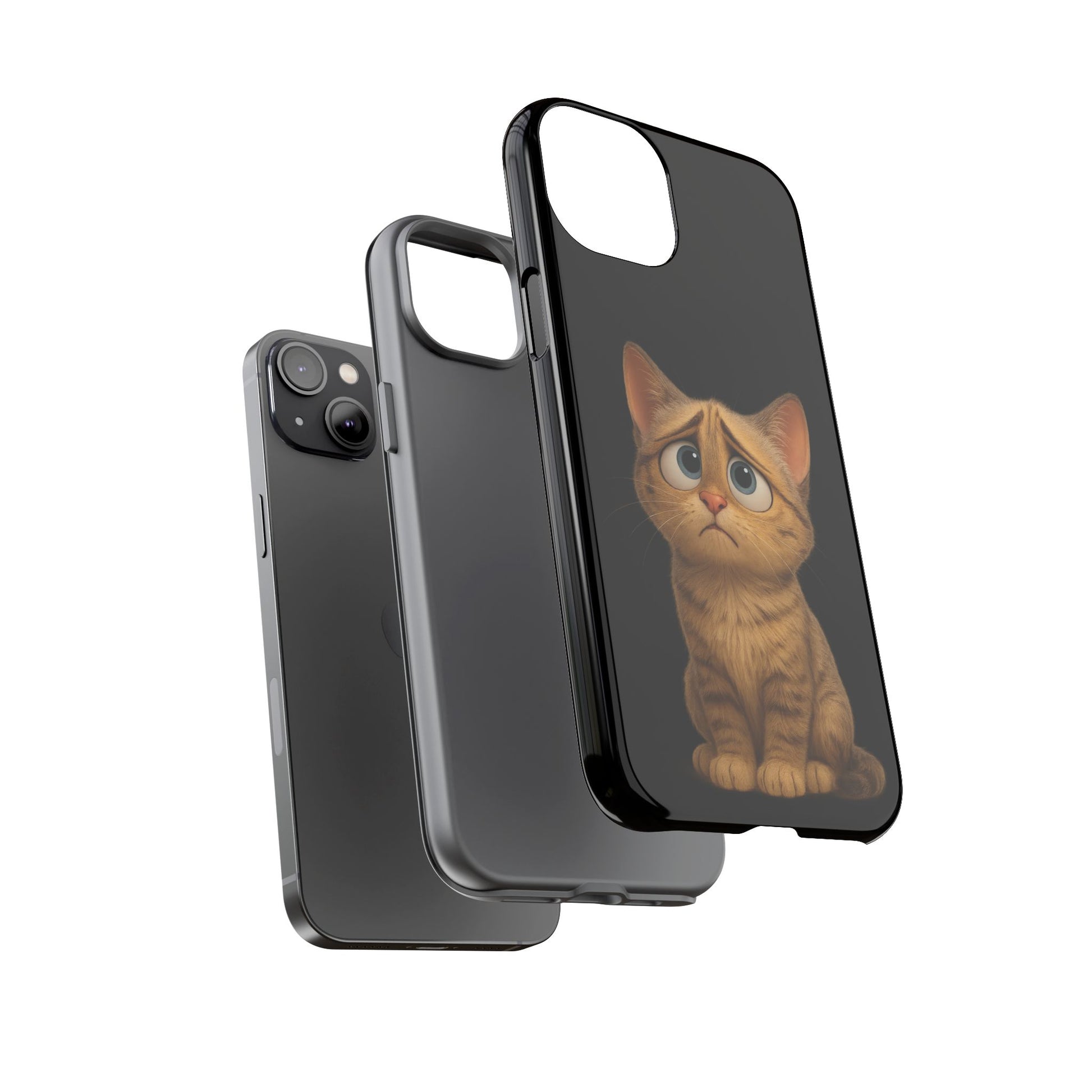Cute Cat Phone Case, Adorable Kitty Cover, Pet Lover Gift, Unique Animal Design, Customizable Mobile Case - TRV