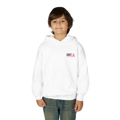 USA Flag Youth Hoodie, Youth Sweatshirt, Cool Hoodie for Kids, American Pride Apparel, Comfortable Boys and Girls Sweatshirt