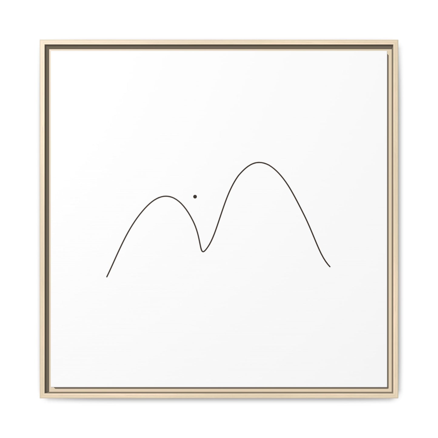 Minimal Line Mountains Matte Canvas Framed