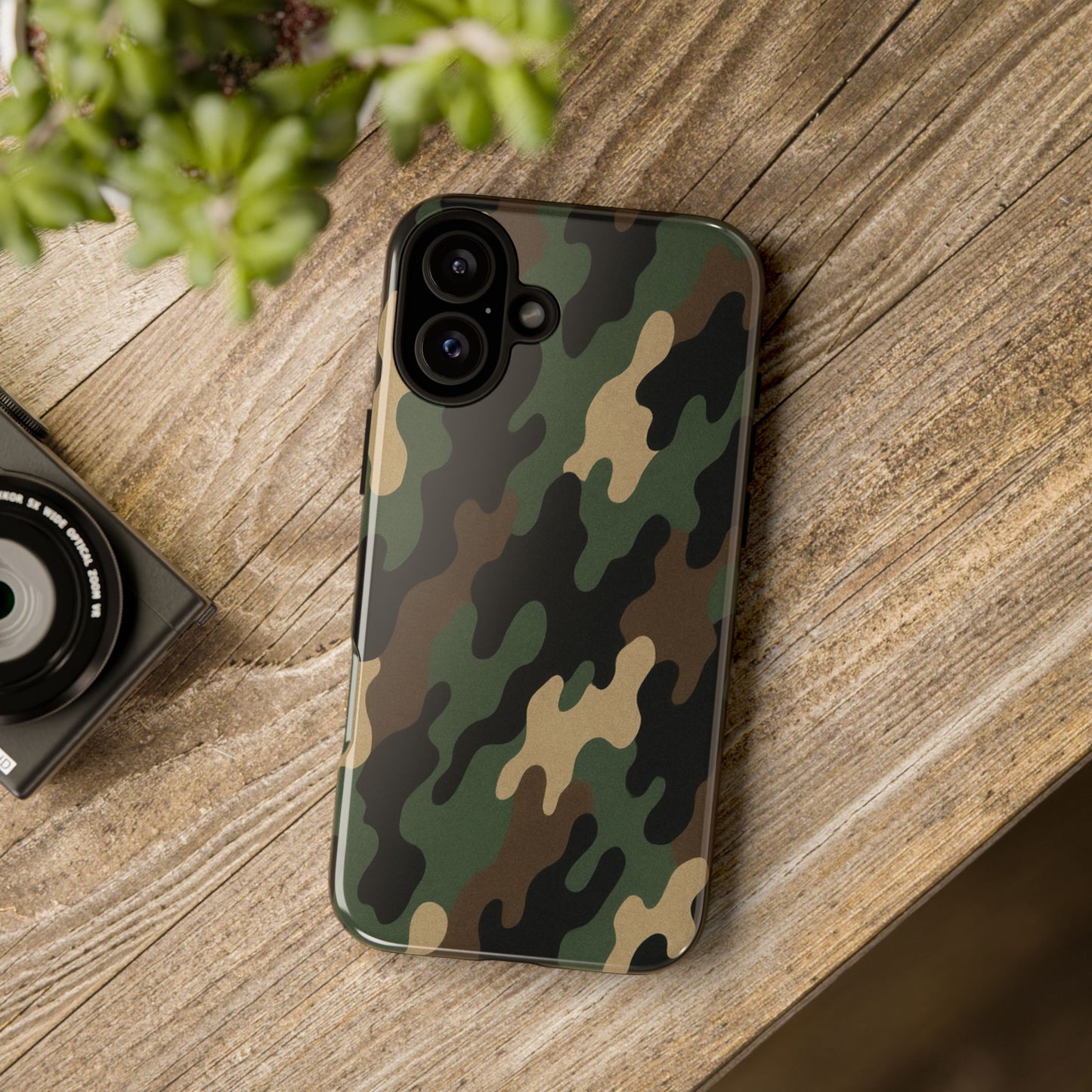 Camouflage Phone Case, Tough Cases, Military Style, Unique Phone Accessories, Gift for Him, Durable Phone Cover - TRV