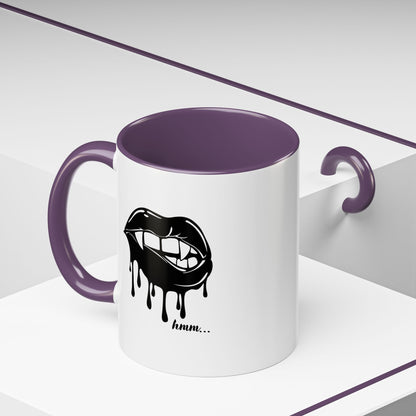 Vampire Lip Accent Coffee Mug - 11oz & 15oz - Unique Halloween Gift