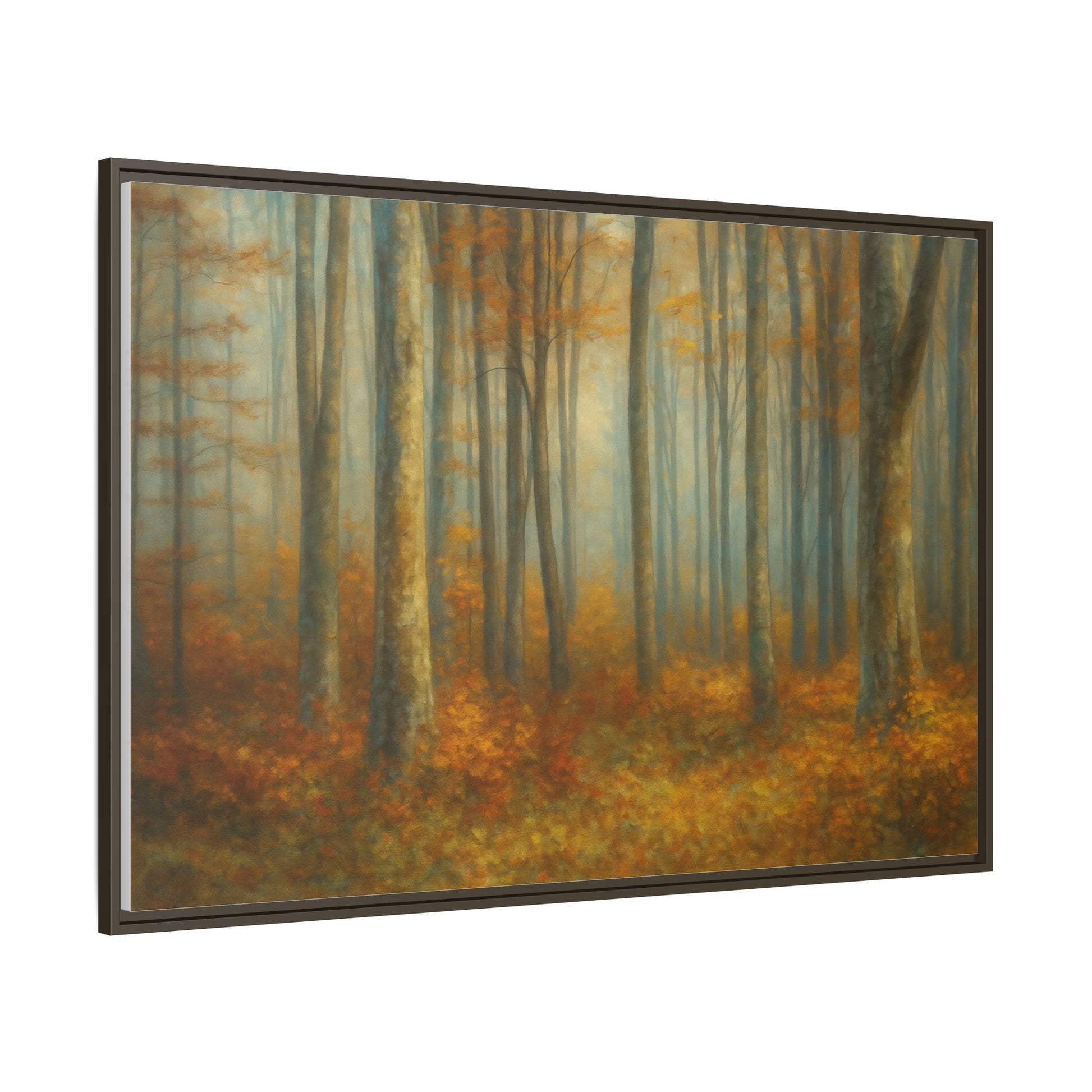 Autumn Forest Canvas Art, Framed Wall Decor, Rustic Home Decor, Nature Artwork, Gift for Nature Lovers - TRV