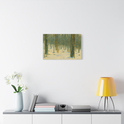 Winter Forest Matte Canvas Art Print, Nature Decor, Stretched Wall Art, Home Decor, Rustic Cabin Decoration, Gift for Nature Lovers - TRV