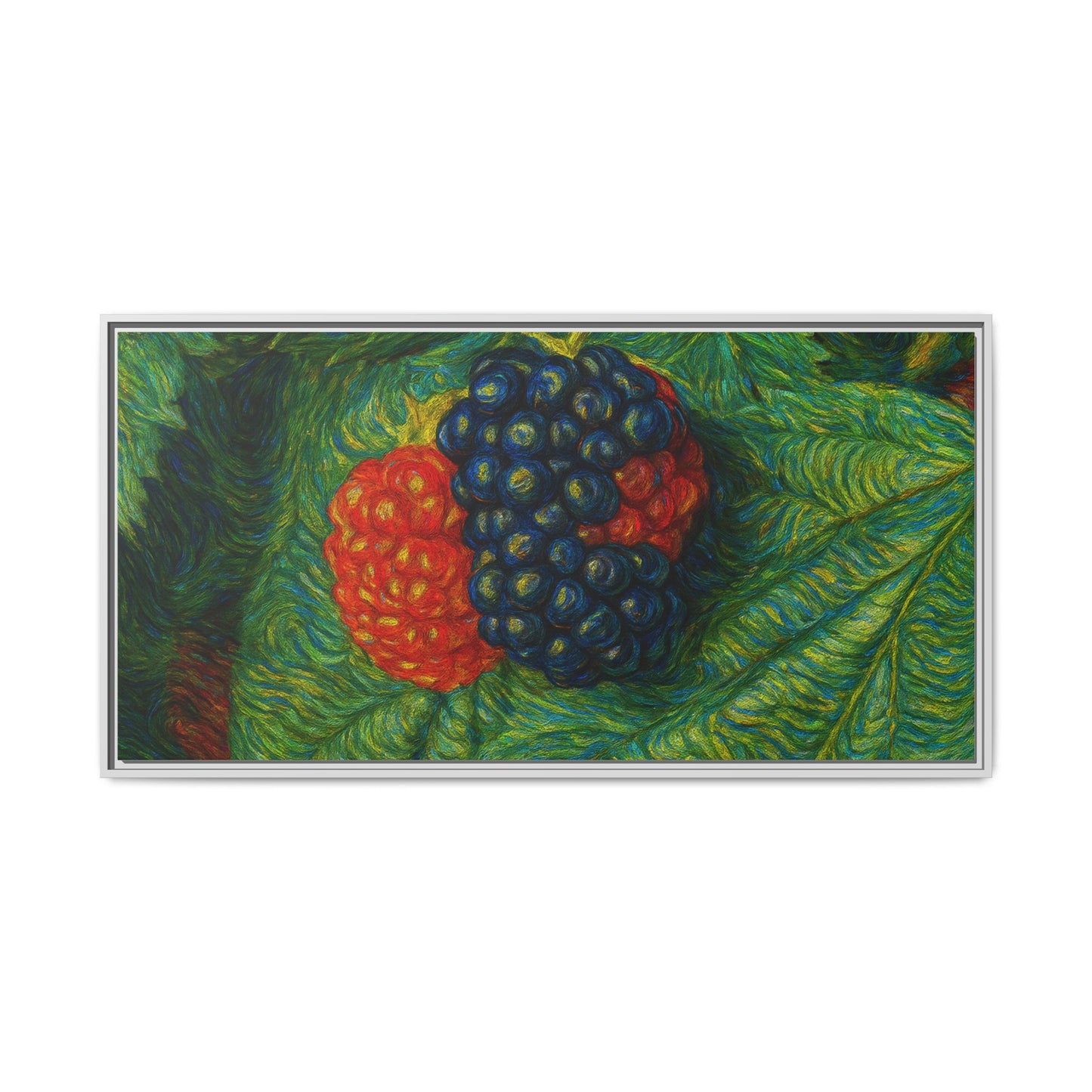 Van Gogh Style Blackberry Canvas Art, Framed Wall Decor, Botanical Print, Summer Home Decor, Gift for Garden Lovers - TRV