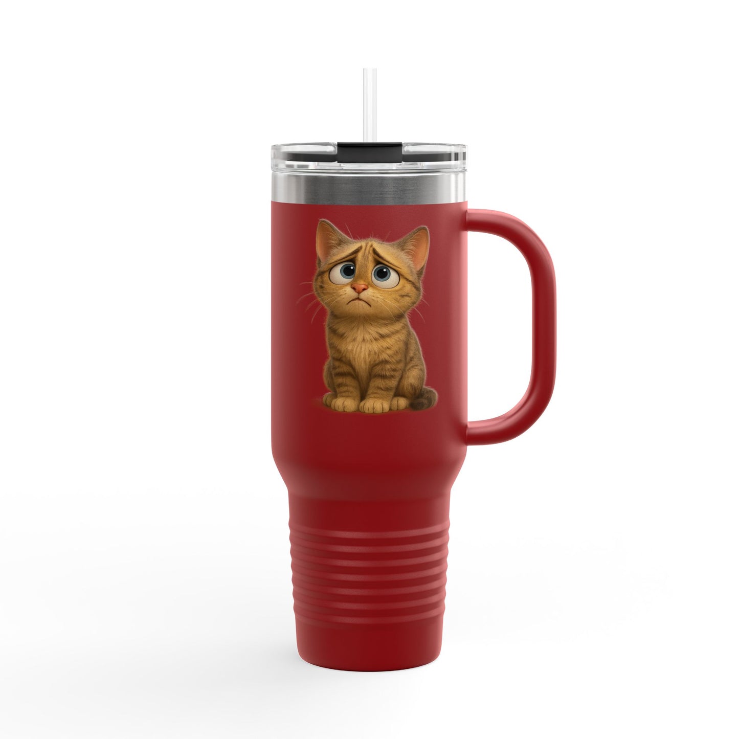 Cute Cat Insulated Travel Mug, 40oz - Perfect for Pet Lovers, Gifts for Cat Owners, Travel Accessories, Cute Drinkware, Animal Lovers - TRV