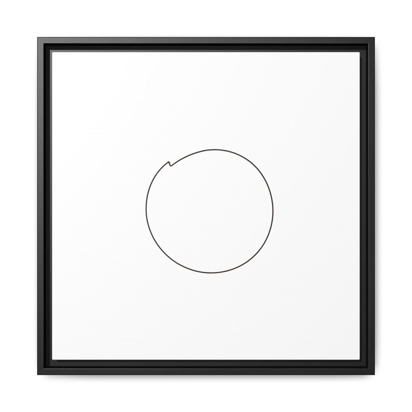 Minimal Circle Line Matte Canvas Framed | Modern Abstract Wall Art