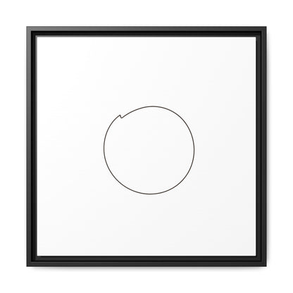 Minimal Circle Line Matte Canvas Framed | Modern Abstract Wall Art