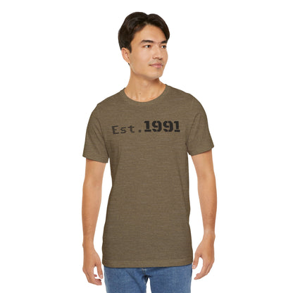 Established 1991 Unisex Jersey Tee | Vintage Anniversary Gift | Casual Wear, Birthday Shirt, Retro Style, Statement Tee, Gift for Him/Her - TRV