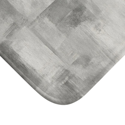 Elegant Gray Abstract Bath Mat | Modern Bathroom Decor, Soft Bathroom Rug, Luxury Shower Mat, Neutral Home Accessories - TRV