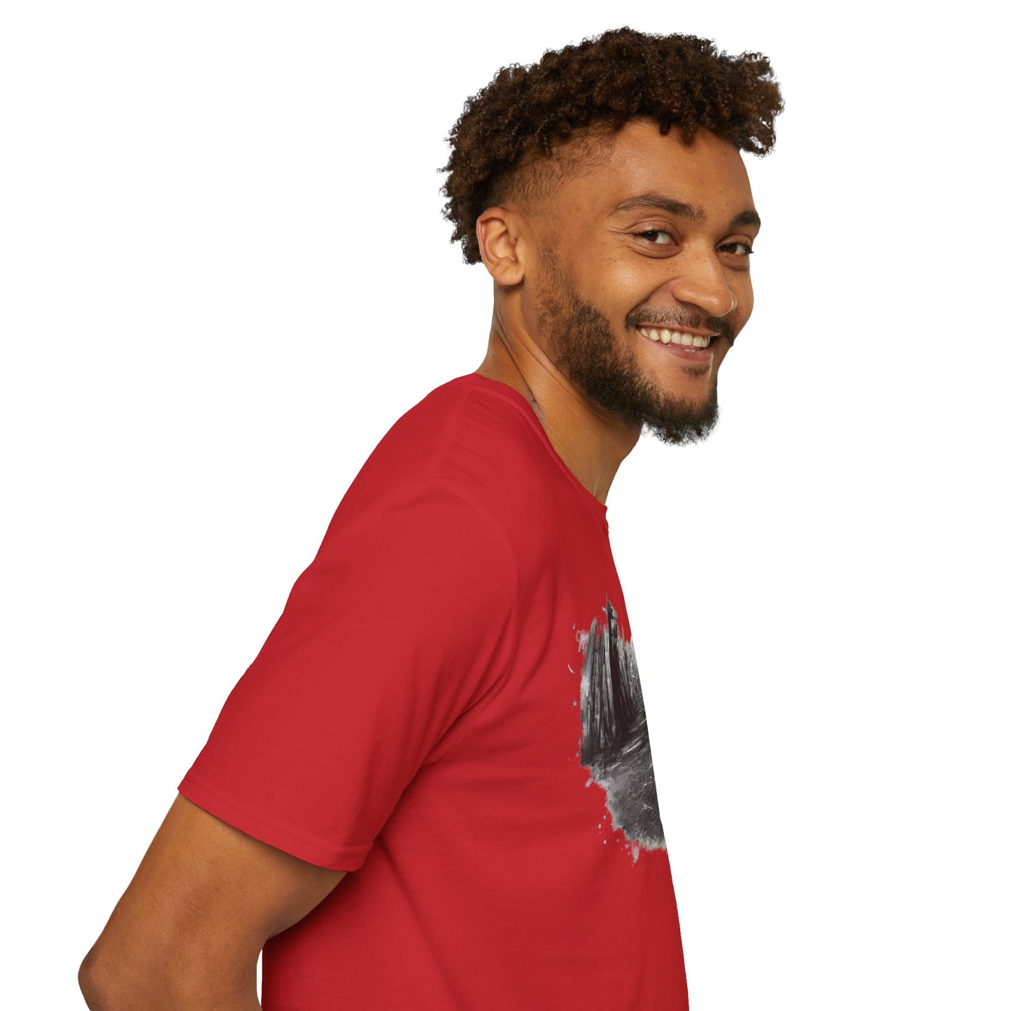 Minimalist Nature-Inspired Unisex Softstyle T-Shirt, Casual Wear, Everyday Style, Gift for Nature Lovers, Eco-Friendly Fashion