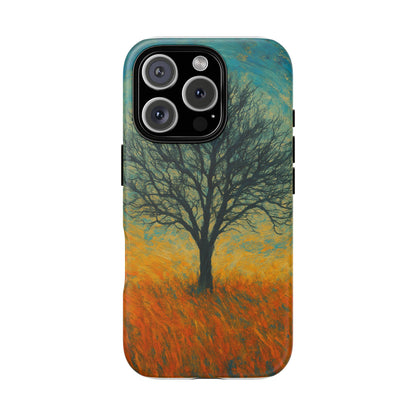 Artistic Phone Case with Tree Design, Nature Lover Gift, Unique Phone Cover, Holiday Present, Eco-friendly Tech Accessories - TRV
