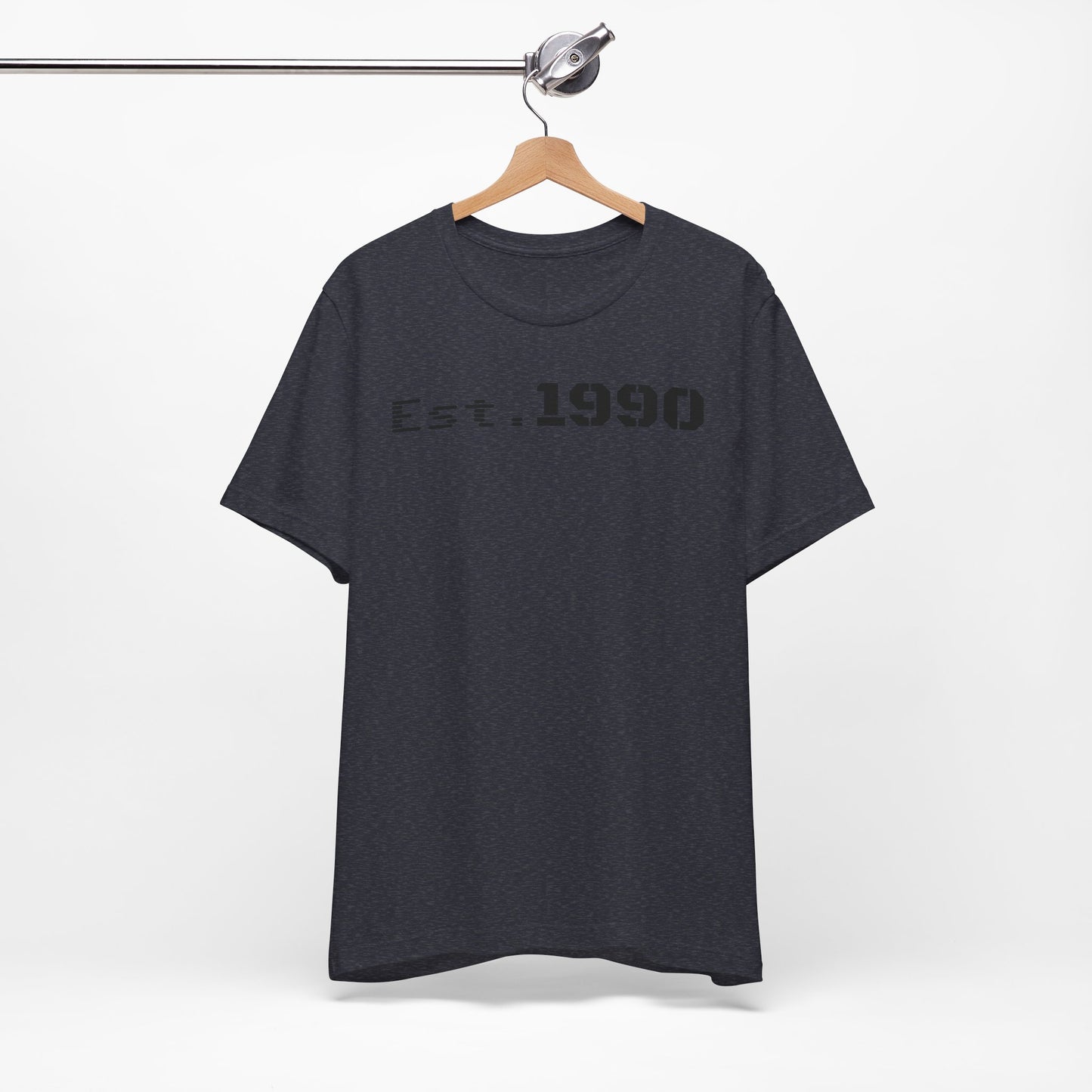 Unisex Est. 1990 Nostalgic Jersey Tee - Perfect Gift, Vintage Style, Retro Fashion, Birthday Celebration, Casual Wear - TRV