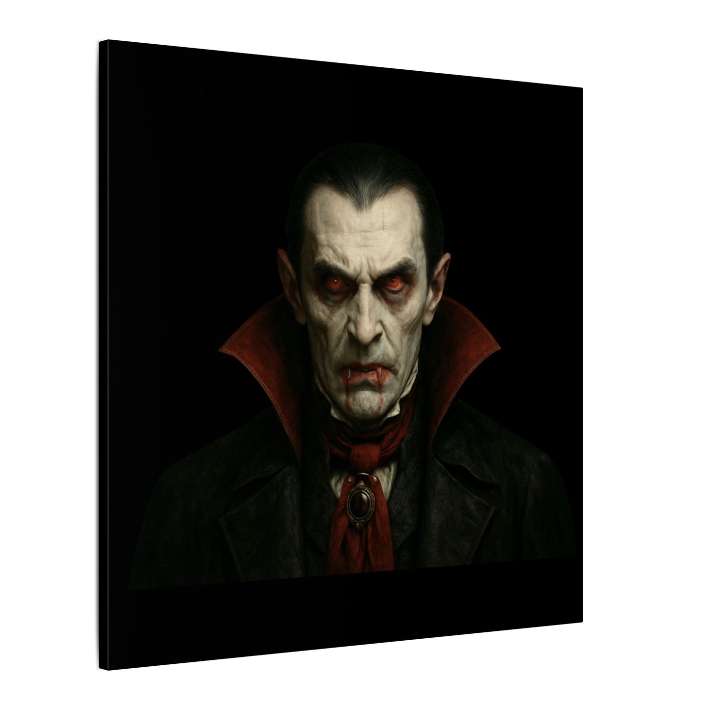 Vampire Portrait Canvas Wall Art – Gothic Dracula Print on Canvas