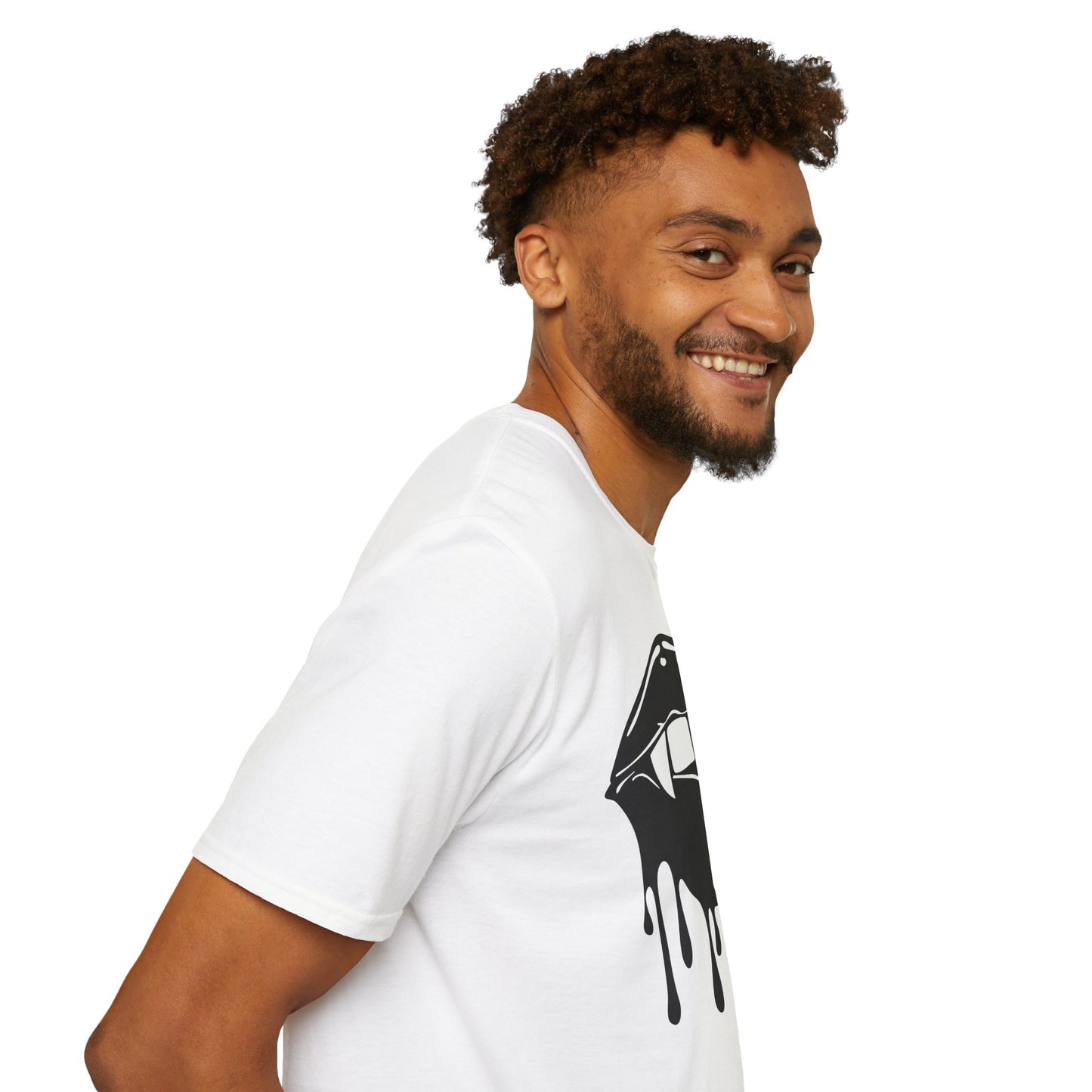 Edgy Graphic Unisex T-Shirt - Dripping Mouth Design, Cool Tee, Trendy Shirt, Hipster Top, Streetwear, Alternative Fashion, Holiday Gift