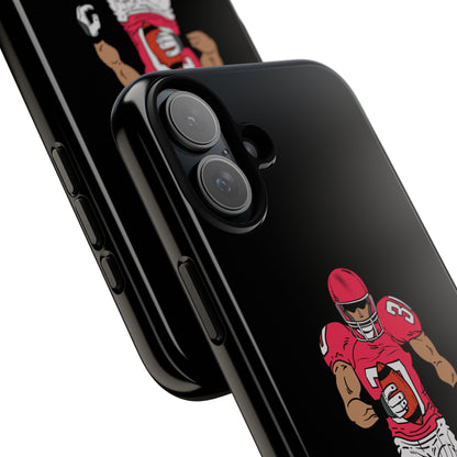 Football Player Tough Phone Case – Protective Black Sports iPhone Case