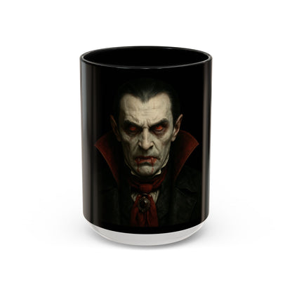 Gothic Dracula Vampire Accent Coffee Mug | Spooky Halloween Gift, Unique Home Decor, Collector's Mug, Coffee Lover's Gift - TRV