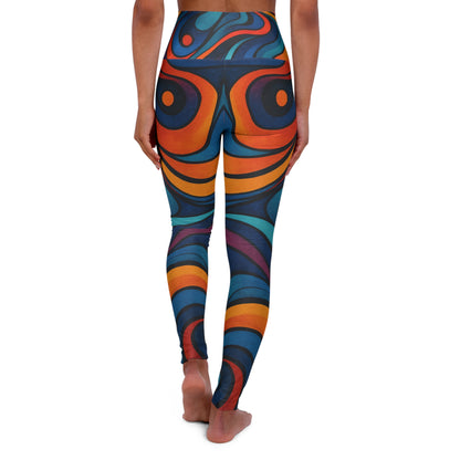 Vibrant High Waisted Yoga Leggings - Colorful Activewear, Fitness Leggings, Workout Gear, Yoga Apparel, Stylish Exercise Tights - TRV