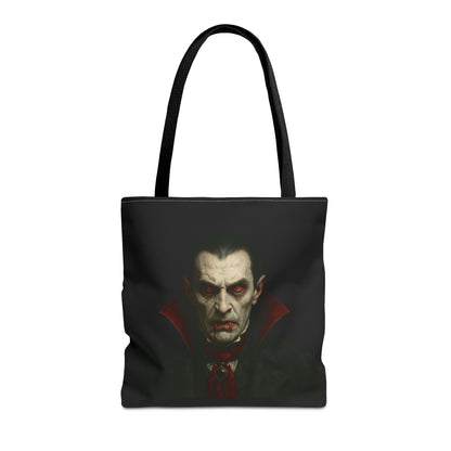 Vampire Haunted Tote Bag, Spooky Shopping Bag, Halloween Accessory, Gothic Style Handbag, Perfect for Halloween Parties, Unisex Tote - TRV