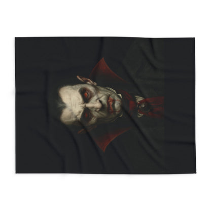 Spooky Vampire Arctic Fleece Blanket | Cozy Halloween Decor, Gothic Home Accent, Warm Throw for Movie Nights, Vampiric Gifts