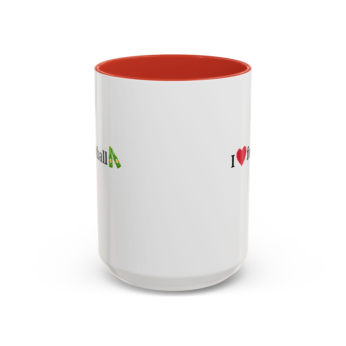 I Love Football Accent Coffee Mug, Perfect Gift for Sports Lovers, Football Enthusiasts, Unique Mug for Game Days, Home or Office Decor - TRV