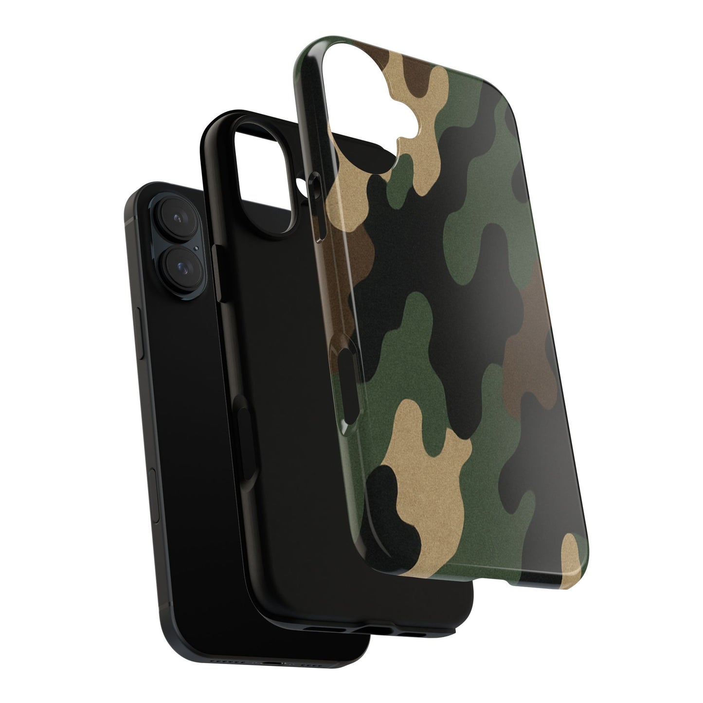 Camouflage Phone Case, Tough Phone Cover, Military Style Accessory, Protective Case for Men, Gifts for Soldiers - TRV